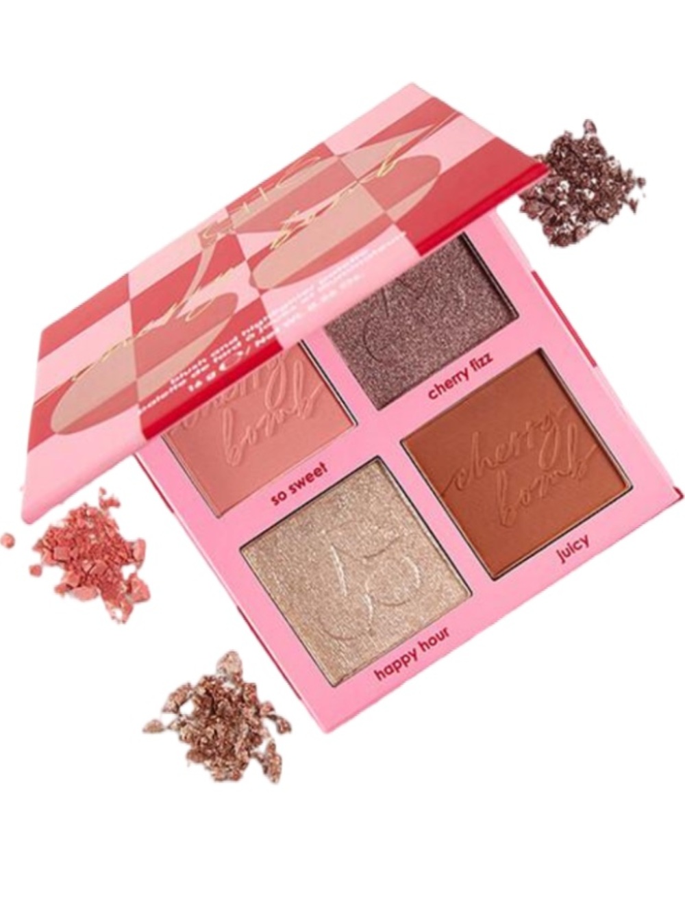 Ciaté London Cherry Bomb Blush & Highlighter Palette Light Medium Compact NIB